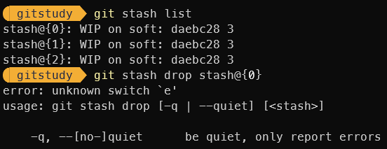alt stash-drop报错